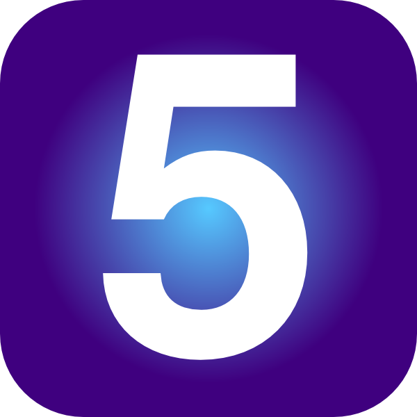 600x600 Number 5 Clip Art