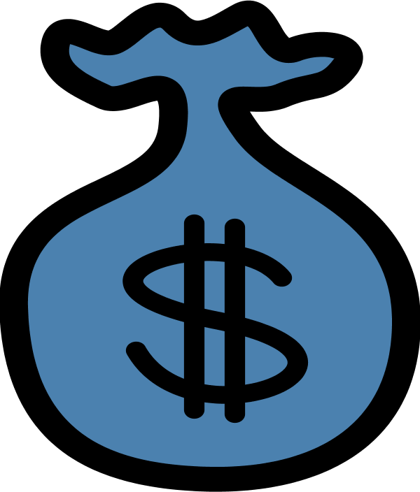 600x704 Blue Clipart Money