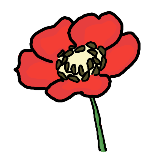 549x532 Drawn Poppy Clip Art