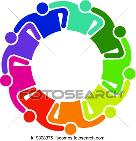 450x466 Clipart Of Teamwork Hug 9 Group Of People Logo K19808375