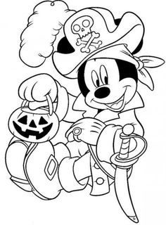 236x320 Disney Halloween Mickey Coloring Sheet For Kids Picture 11 550x747