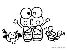 236x177 Keroppi Family (Hello Kitty) Kids' Coloring Pages