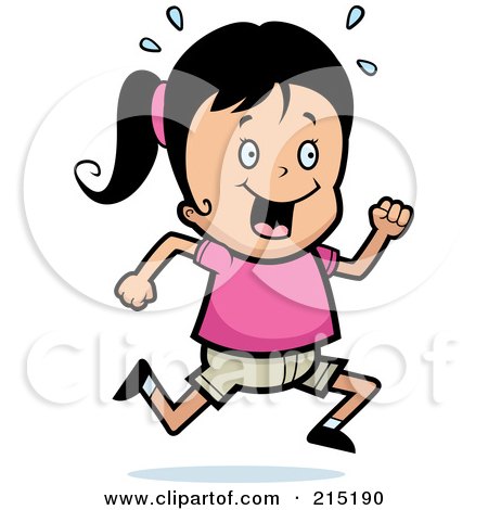 450x470 Royalty Free (Rf) Girl Running Clipart, Illustrations, Vector
