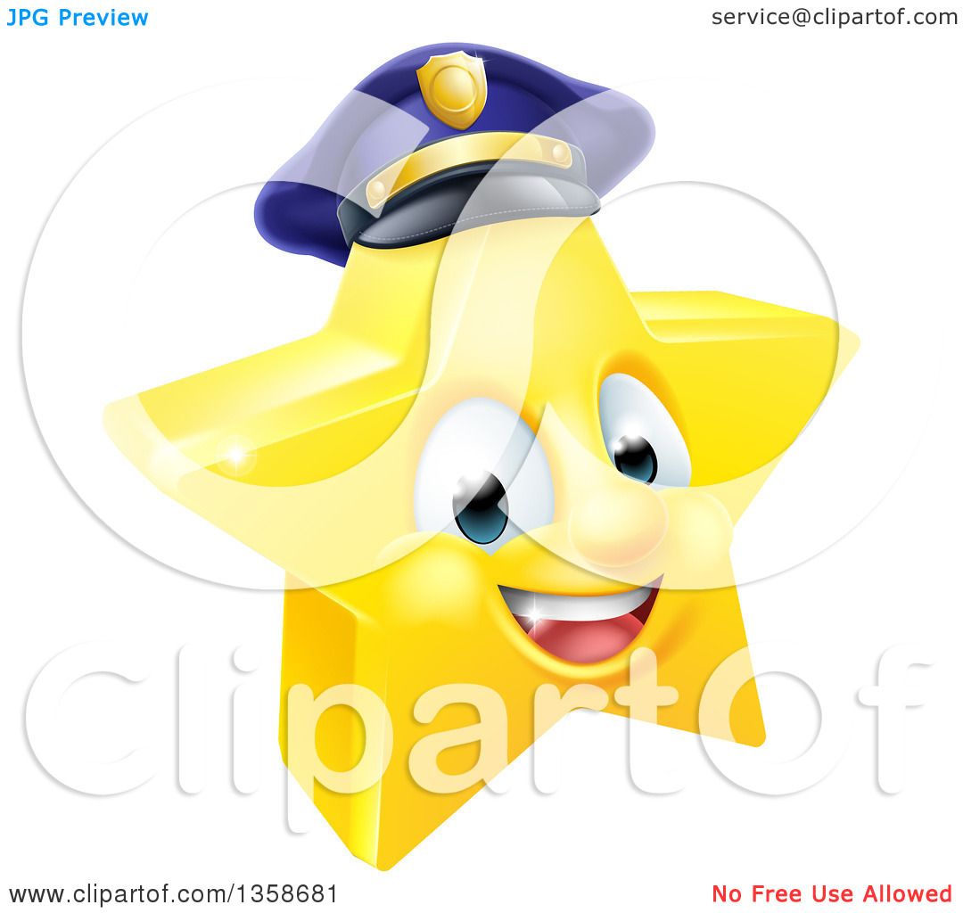 1080x1024 Clipart Of A 3d Happy Golden Police Office Star Emoji Emoticon