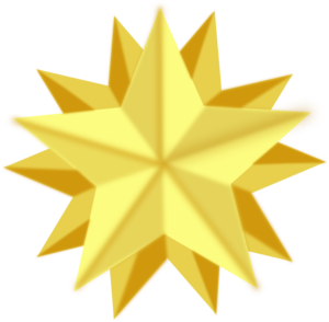300x294 Golden Star Clip Art