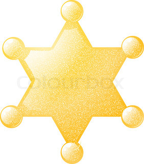 282x320 Cartoon Gold Star Sheriff Eps10 Stock Vector Colourbox
