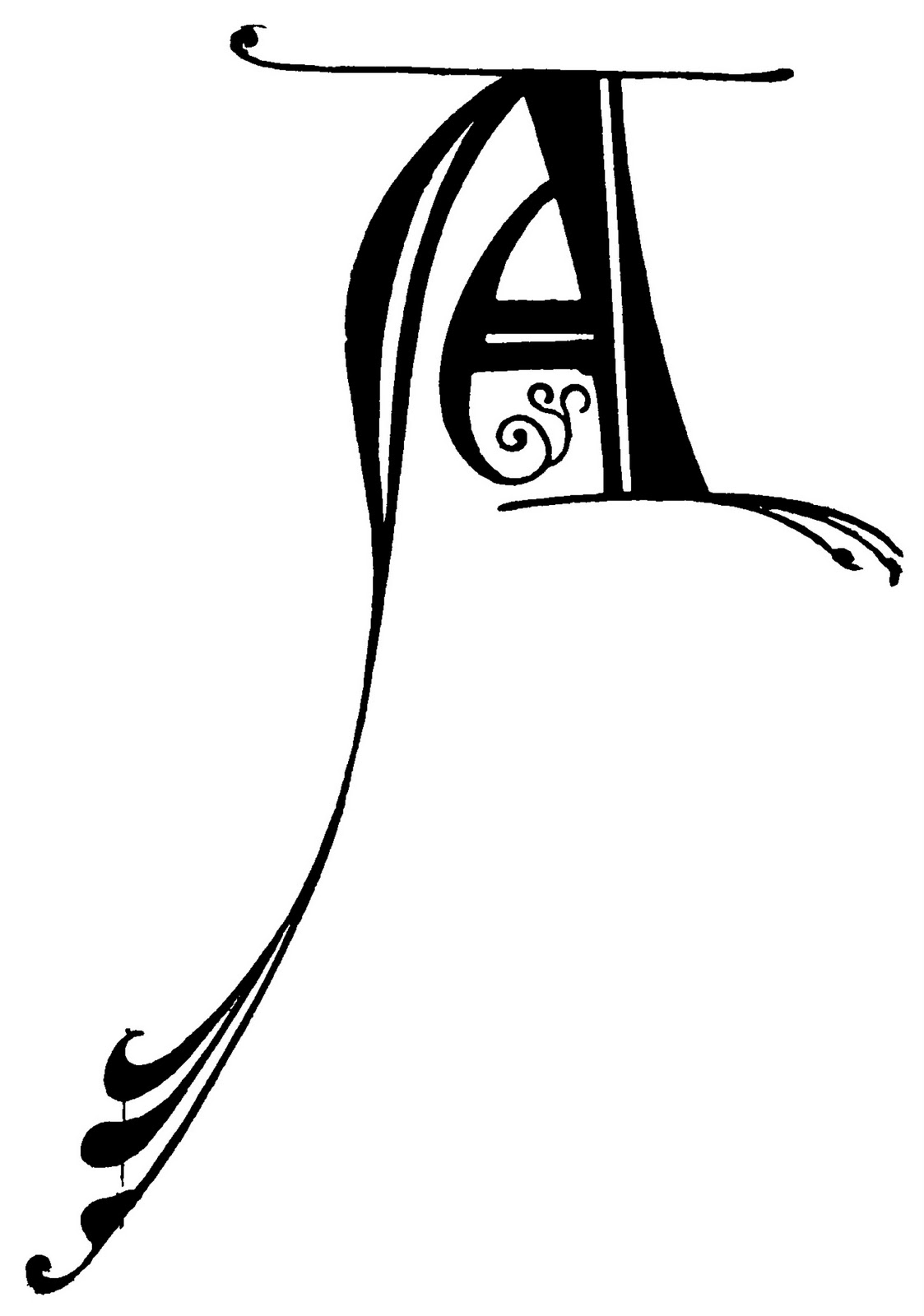 1123x1600 Letter Clipart Decorative