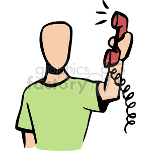 300x300 Royalty Free An Image Of A Man Holding The Phone While Someone Is