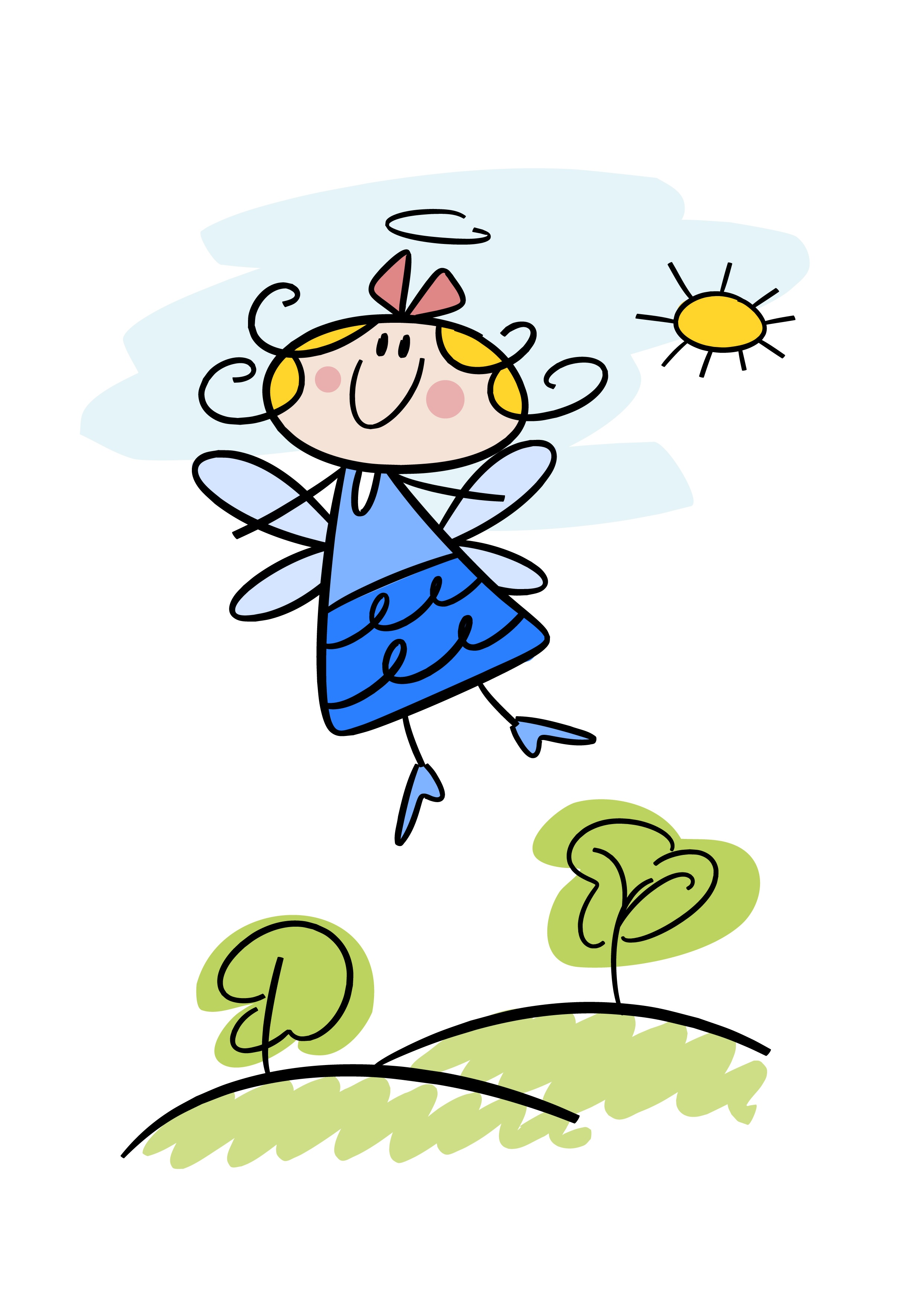 2485x3512 Fun Girl Angel Clipart