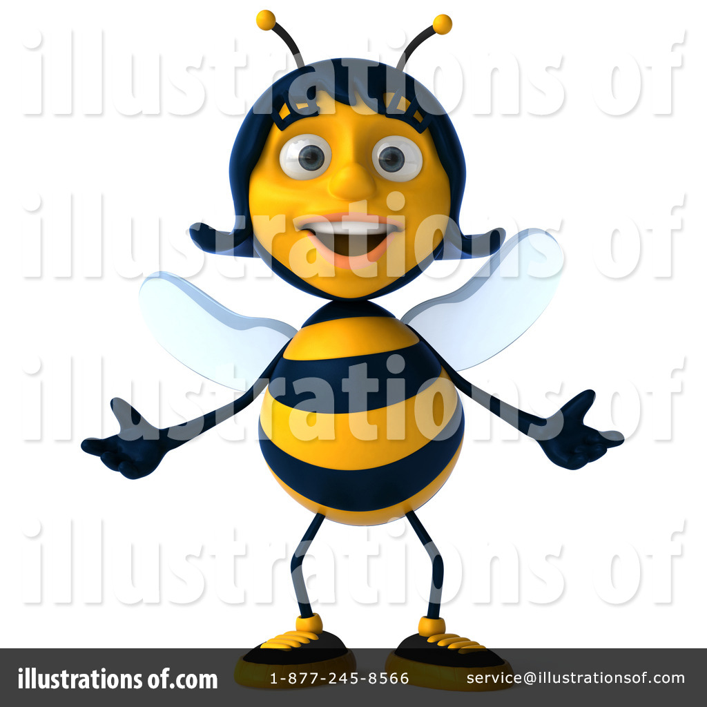 1024x1024 Female Bee Clipart
