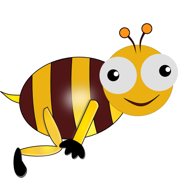 600x601 Bumble Bee Smiling Clip Art