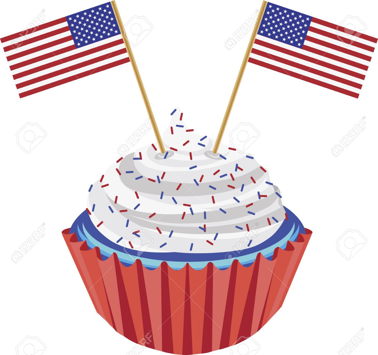1300x1221 American Flag Clipart Cupcake