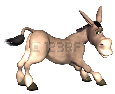 450x370 Illustration Of A Cartoon Donkey Isolated On A White Background