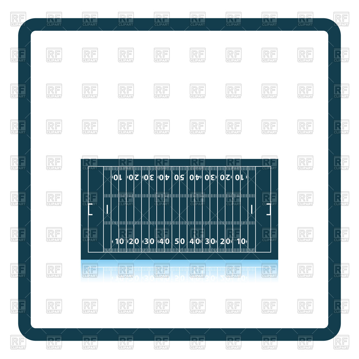 1200x1200 American Football Field Mark Icon Vector Clipart Image