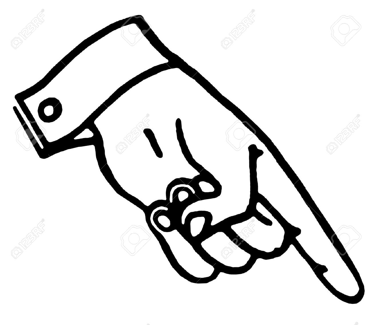 1300x1137 Hand Pointing Down Clipart