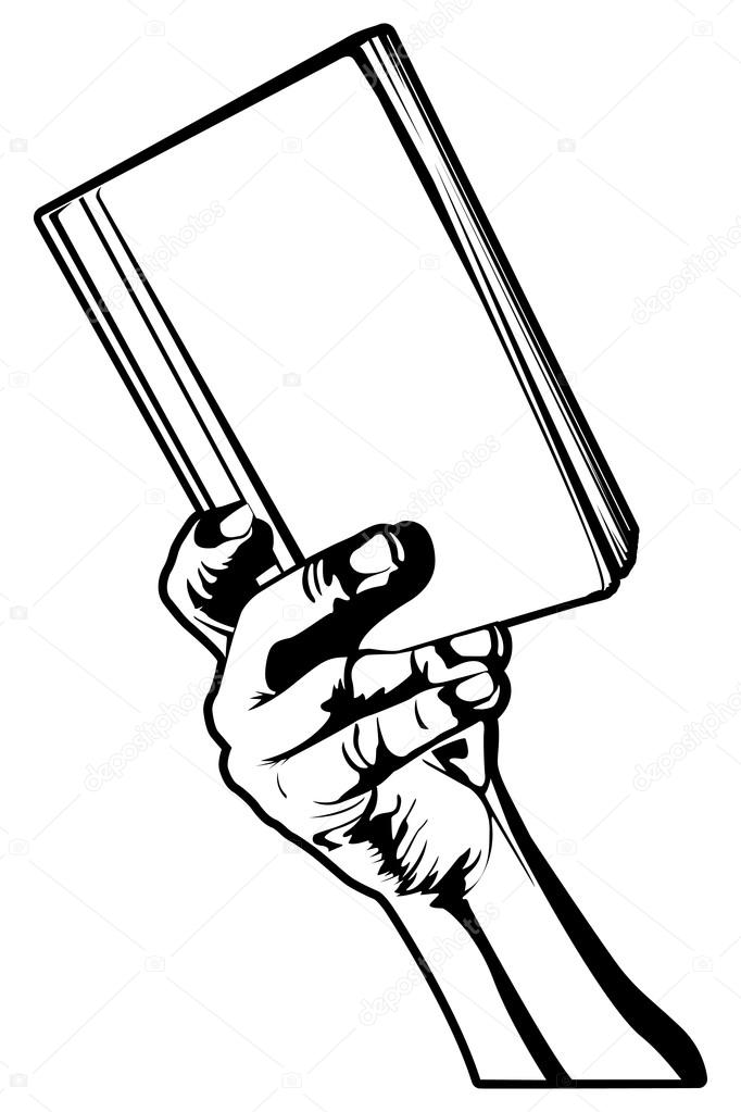 682x1023 Hand With Book Stock Vector Jrmurray76