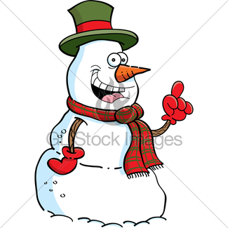 325x325 Pointing Snowman Gl Stock Images