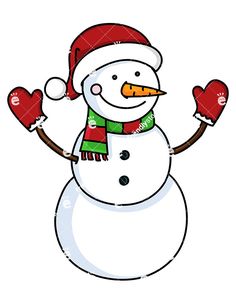 236x304 A Cute Snowman With Hat And Christmassy Scarf Royalty Free Stock