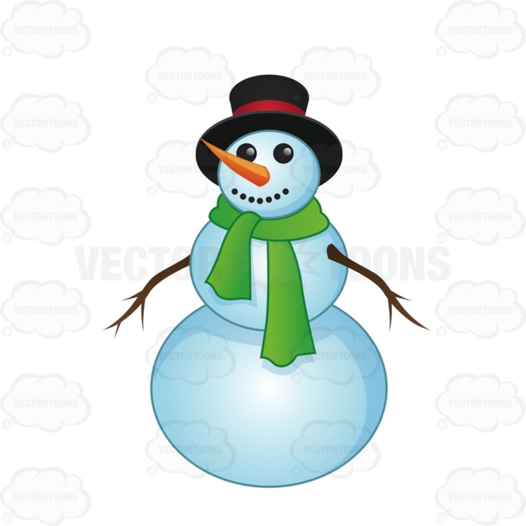 1024x1024 Snowman Clipart Cartoon