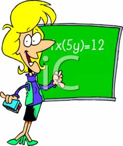 252x300 Clipart Picture Of A Teacher Doing Math On A Chalkboard