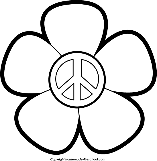 548x562 Peace Sign Clipart Colouring Page