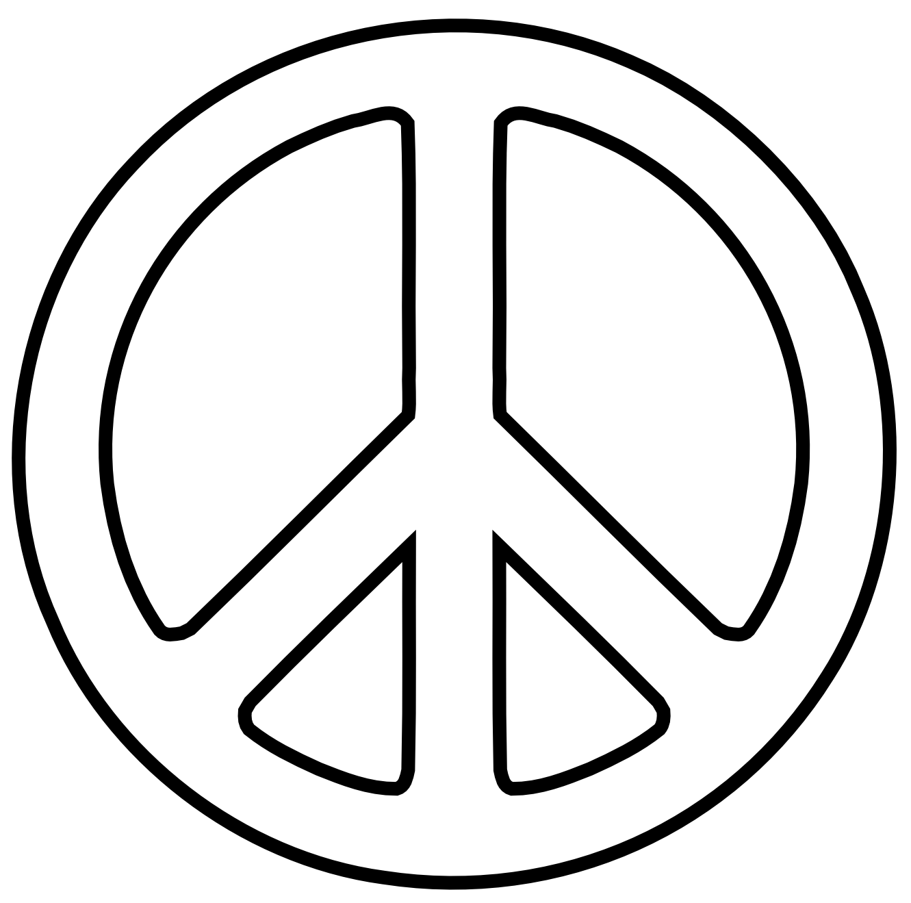 1331x1319 Peace Sign Images Free Clip Art