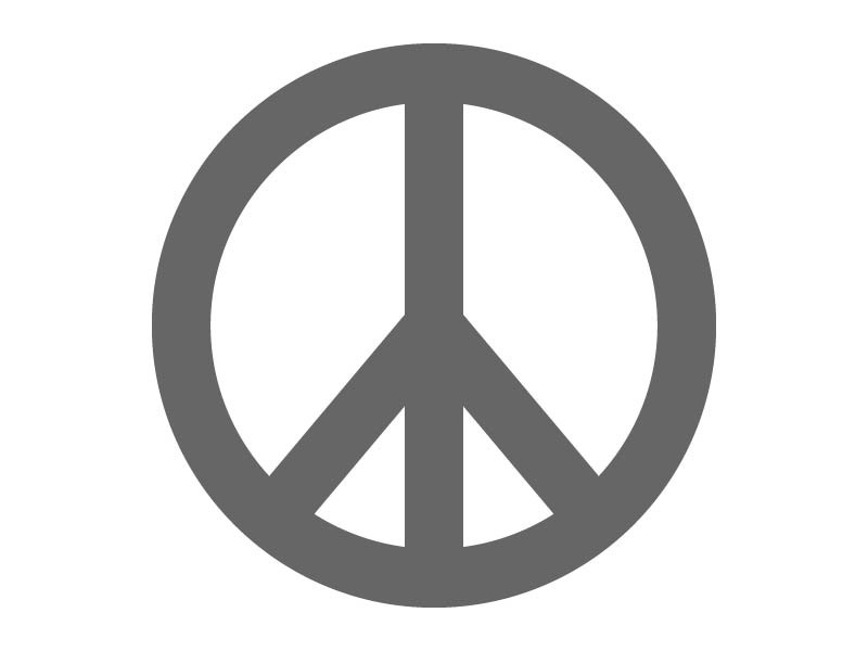 800x600 Bold Peace Sign Craft Shape