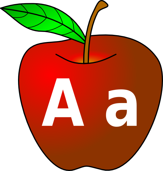 570x599 Apple With A A Clip Art