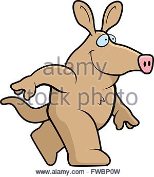 300x345 Cartoon Smiling Aardvark Stock Vector Art Amp Illustration, Vector