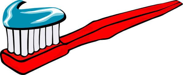 600x247 Red Toothbrush Clip Art