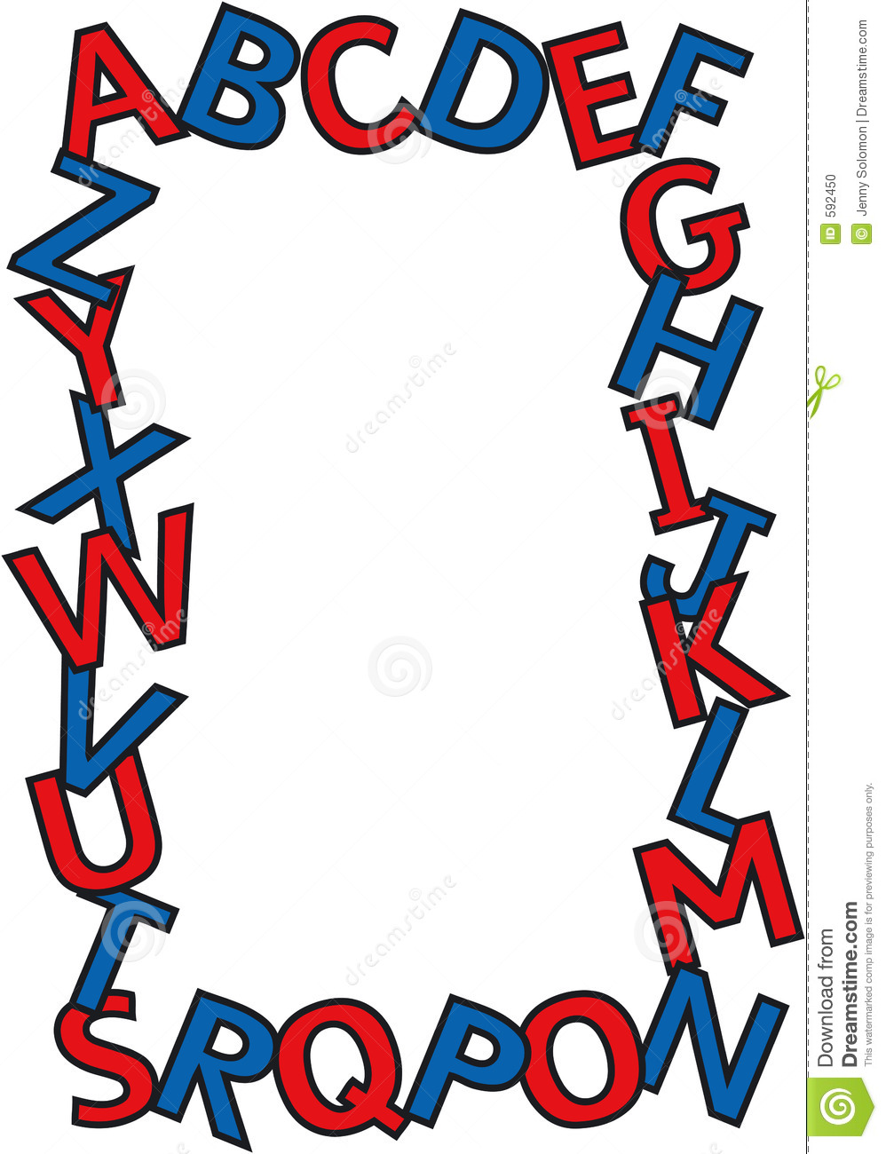 998x1300 Abc Border Edge Clipart
