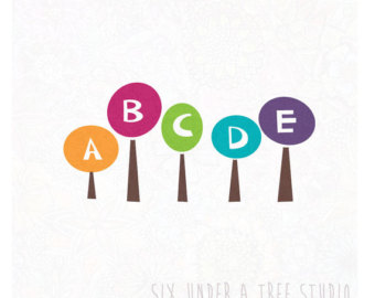 340x270 Animal Abc Squares Wall Vinyl Decals Art Graphics Stickers