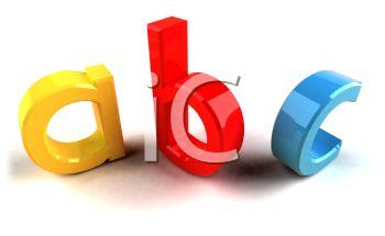 350x215 Royalty Free Clipart Image Shiny 3d Abc'S