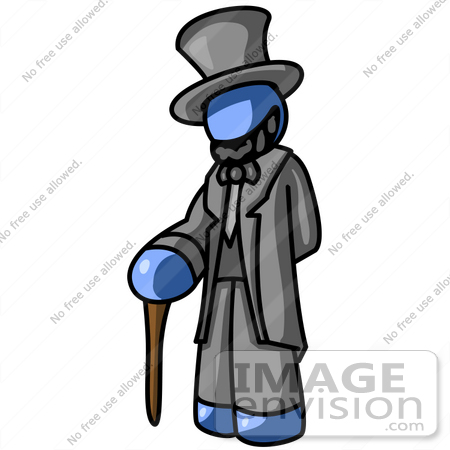 450x450 Clip Art Graphic Of A Blue Guy Character Dressed As Abraham