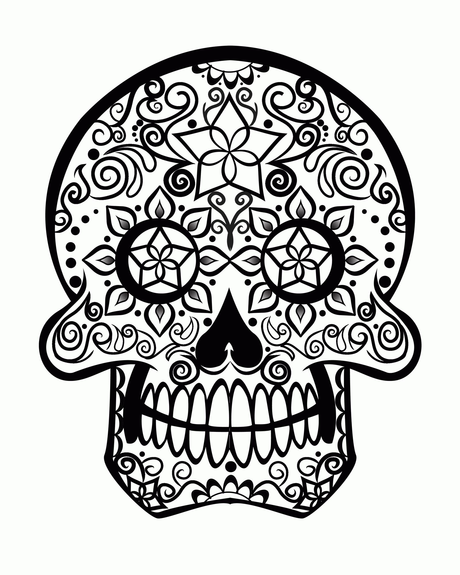 1600x2000 Abstract Skull Coloring Pages Coloring Sheets