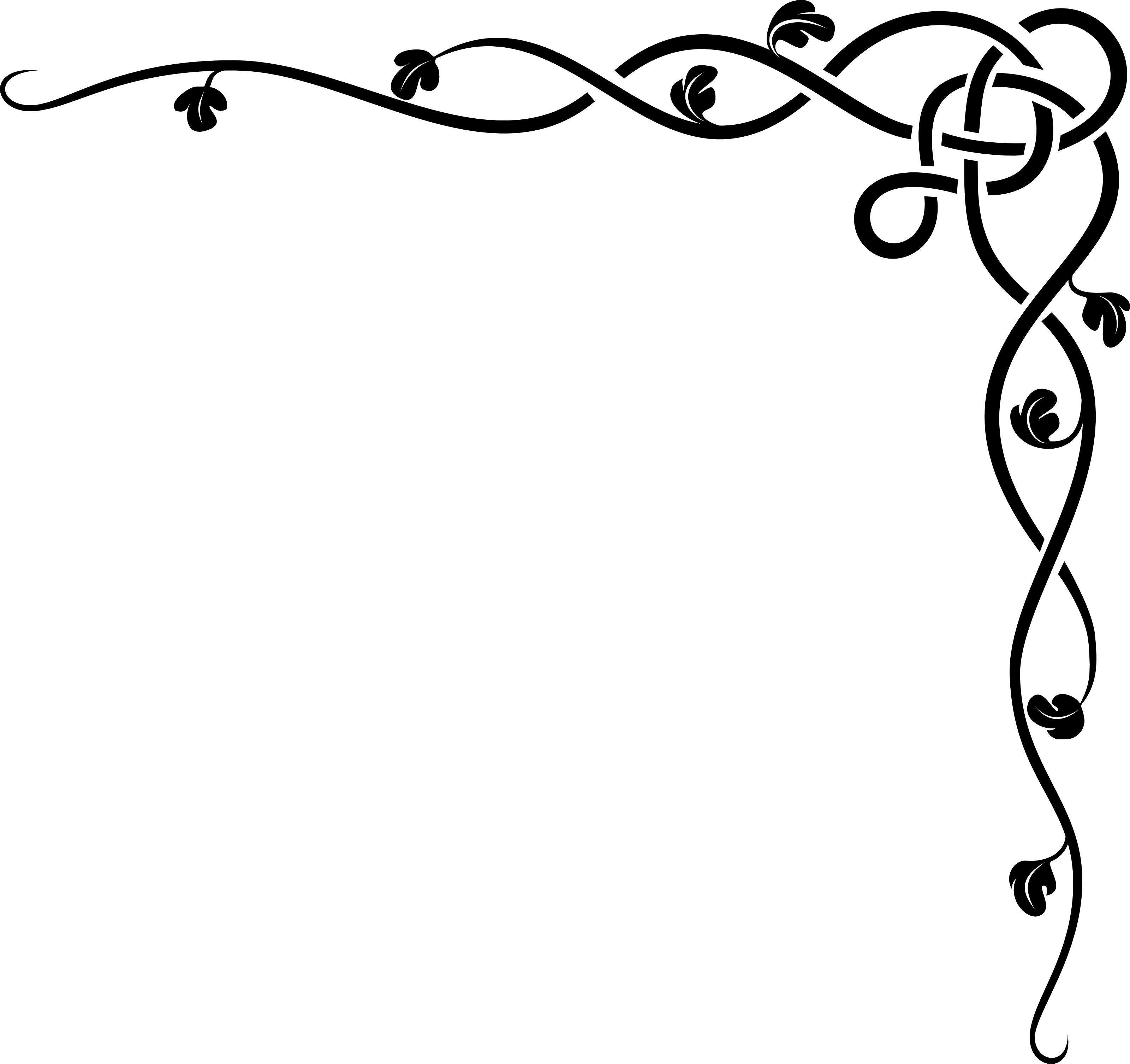3200x3012 Best 15 Free Celtic Vine Border Accent Clipart Illustration Library