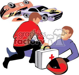 300x288 Race Car Clipart Crash