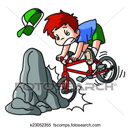 450x440 Clipart Of Bicycle Accidents K23052355