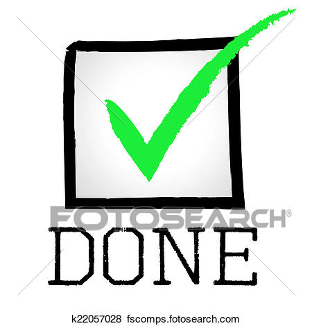 450x470 Stock Illustration Of Done Tick Means Approved Confirm And Passed