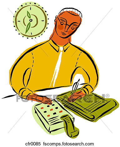 384x470 Stock Illustration Of Accountant Cfr0085