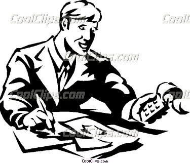 375x322 Accountant Vector Clip Art