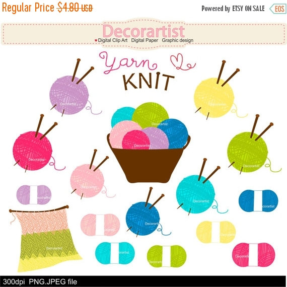 570x570 On Sale Knitting Clip Art Yarn Clip Art By Decorartistclipart