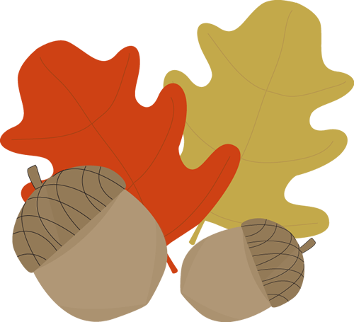 500x455 Acorn And Leaves Clip Art