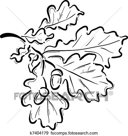 442x470 Clip Art Of Acorns K7404179