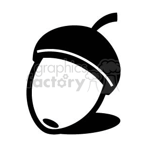 300x300 Royalty Free Black And White Acorn 371368 Vector Clip Art Image