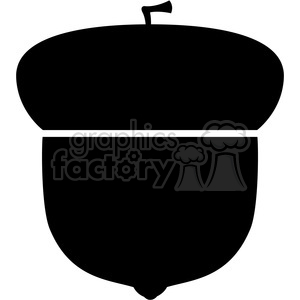 300x300 Royalty Free Clip Art Of Black Acorn Symbol Vector Illustration