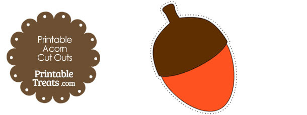 610x229 Printable Orange Acorn Cut Outs Printable