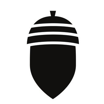 340x340 Free Silhouettes 3, Three, Acorn, Icon