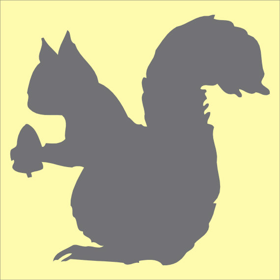 570x570 Squirrel With Acorn Stencil