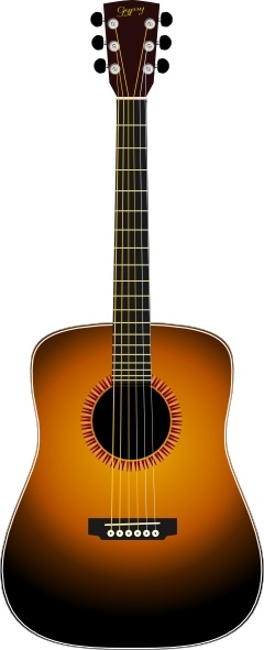 240x591 Acoustic Guitar Clip Art Free Vector In Open Office Drawing Svg